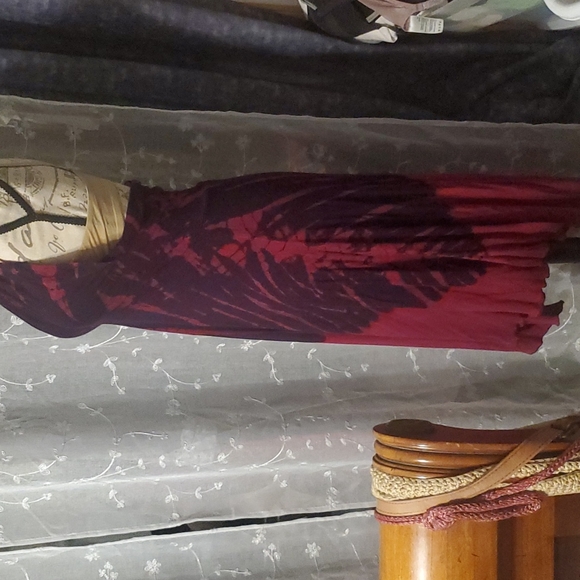 La Luna Loca 2 in 1 Halter Dress Berry tye dye womens size 1 - Picture 3 of 8